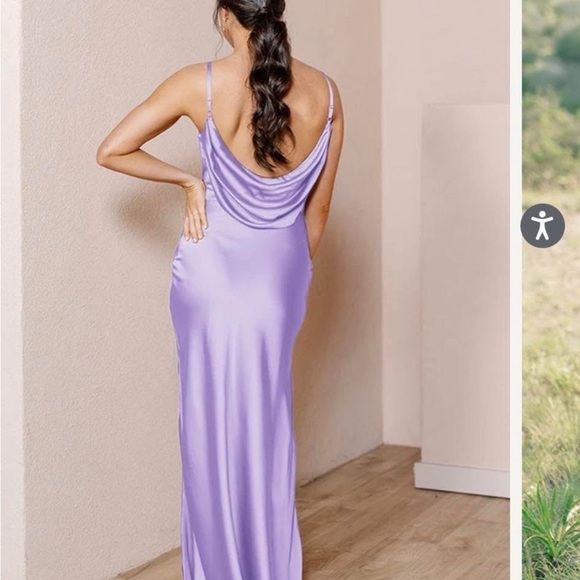 Revelry Size 12 Nadia Satin Dress in Amethyst-737 - Picture 2 of 4